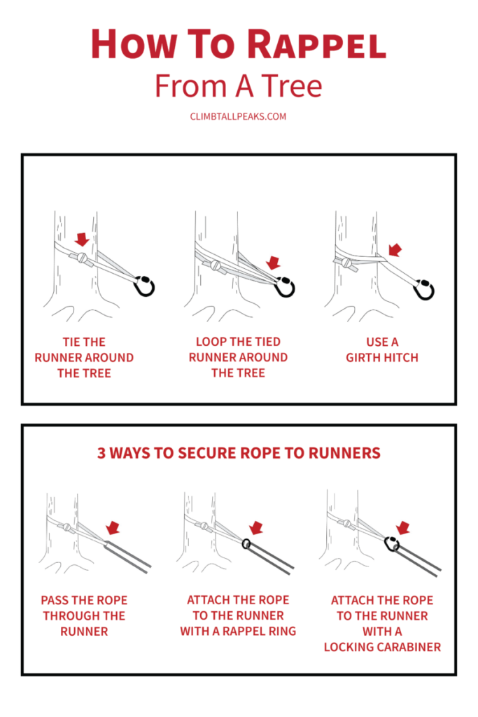 How To Rappel From A Tree Illustrated Guide • Climb Tall Peaks